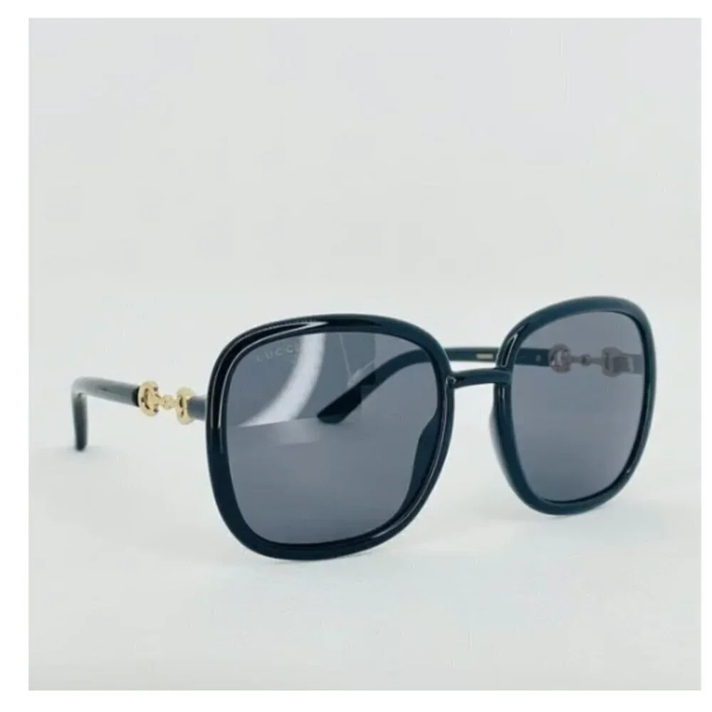 NWT Gucci GG0893S-001 Black Oversized 57mm Sunglasses